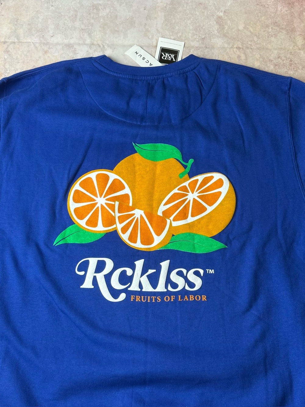 NWT Young & Reckless Men's Crewneck Sweatshirt - Royal Blue Size XLG